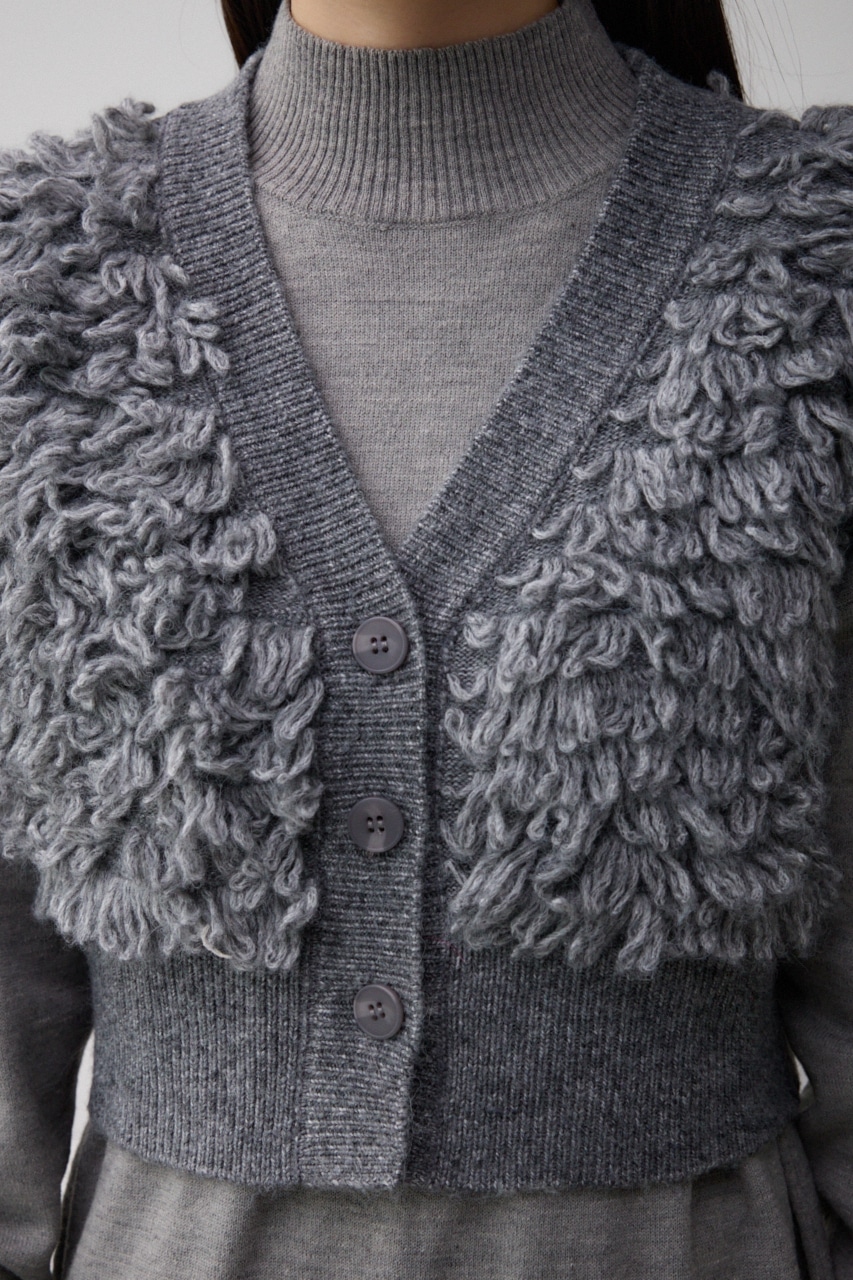 ループヤーンベストレイヤードセットニットワンピース GRY FREE