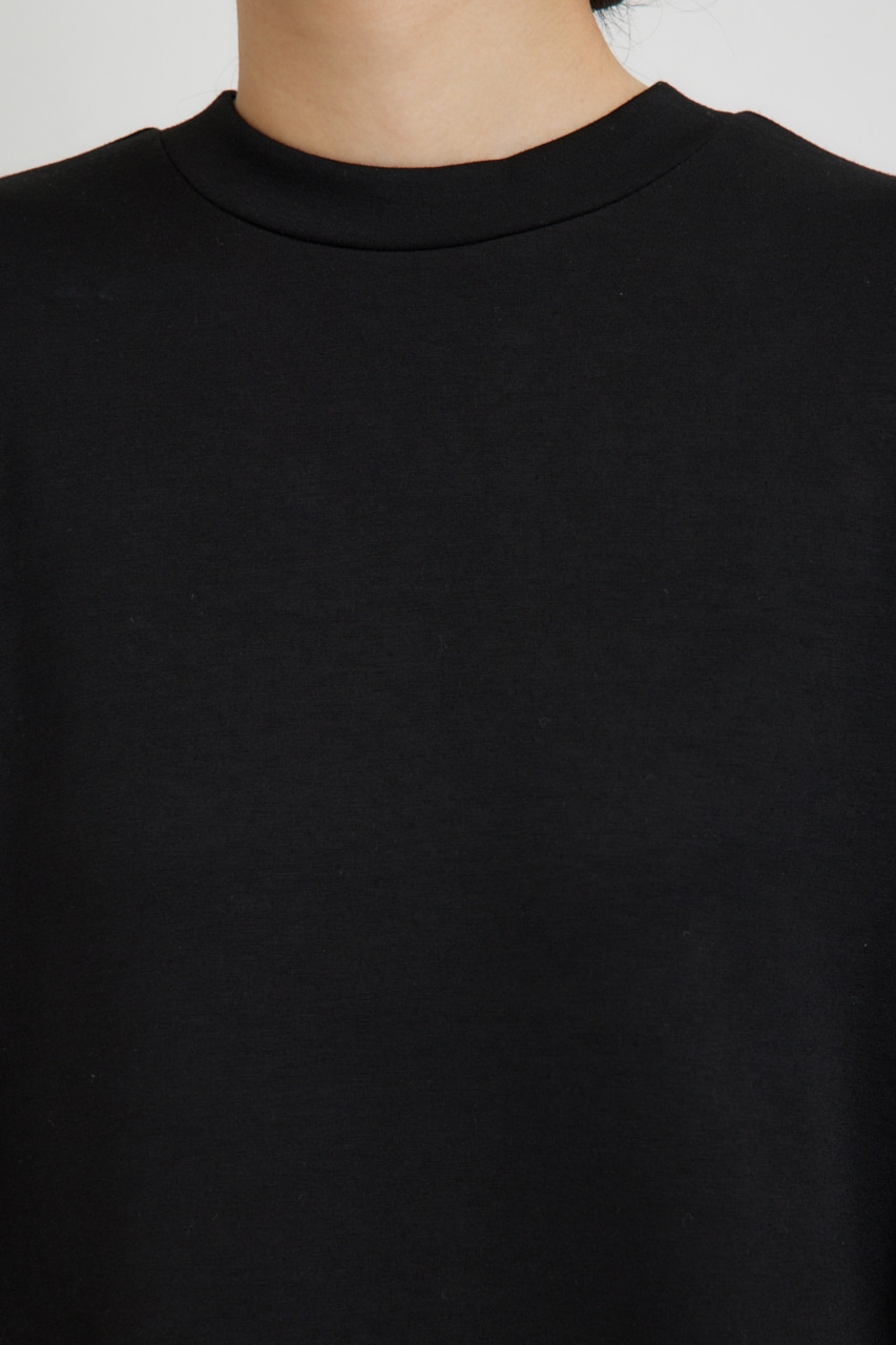 【PLUS】サイドタックコクーンワンピース BLK M