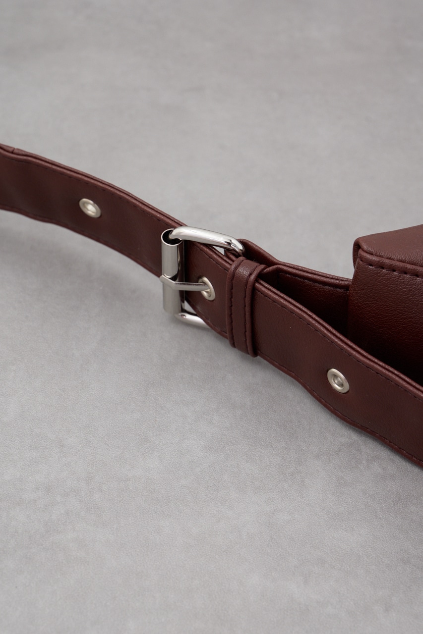 ジップデザインクロスボディバッグ BRN FREE