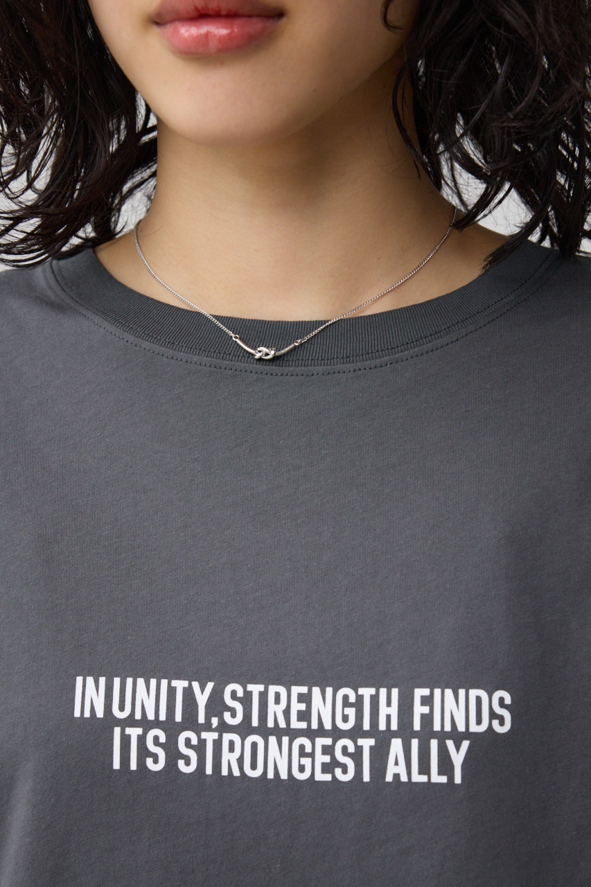 アソートロゴカラーTシャツ GRY S