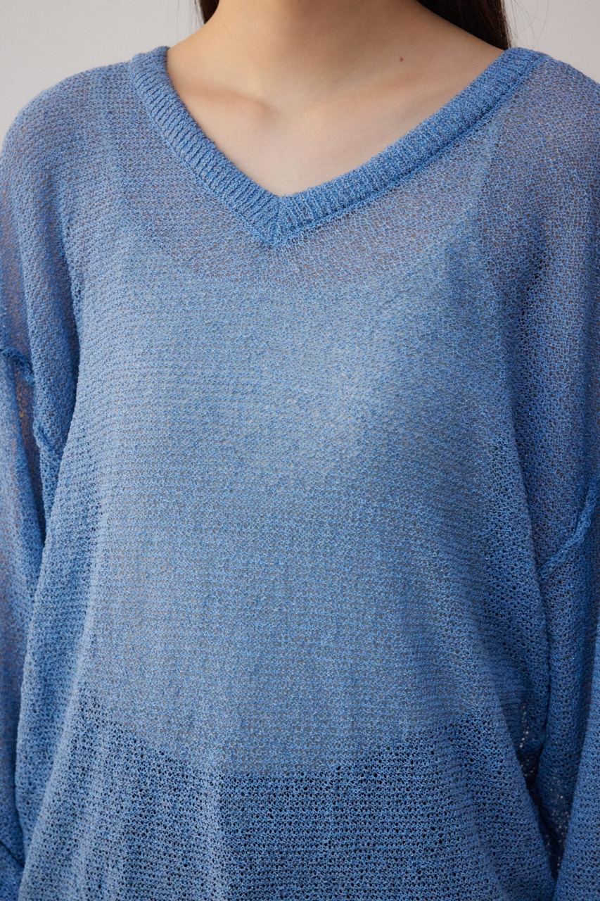 シアーグリッタールーズニット BLU FREE