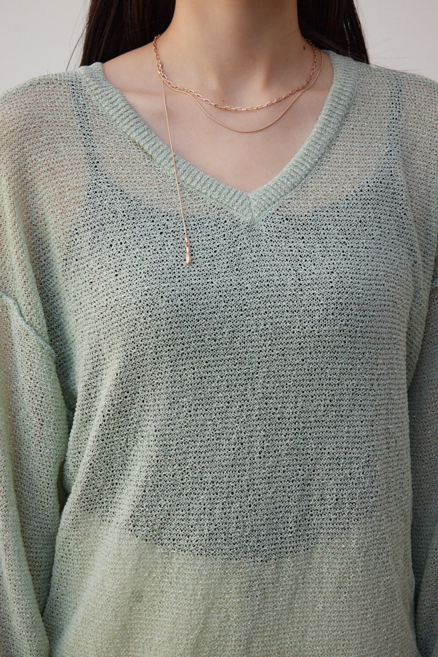 シアーグリッタールーズニット MINT FREE