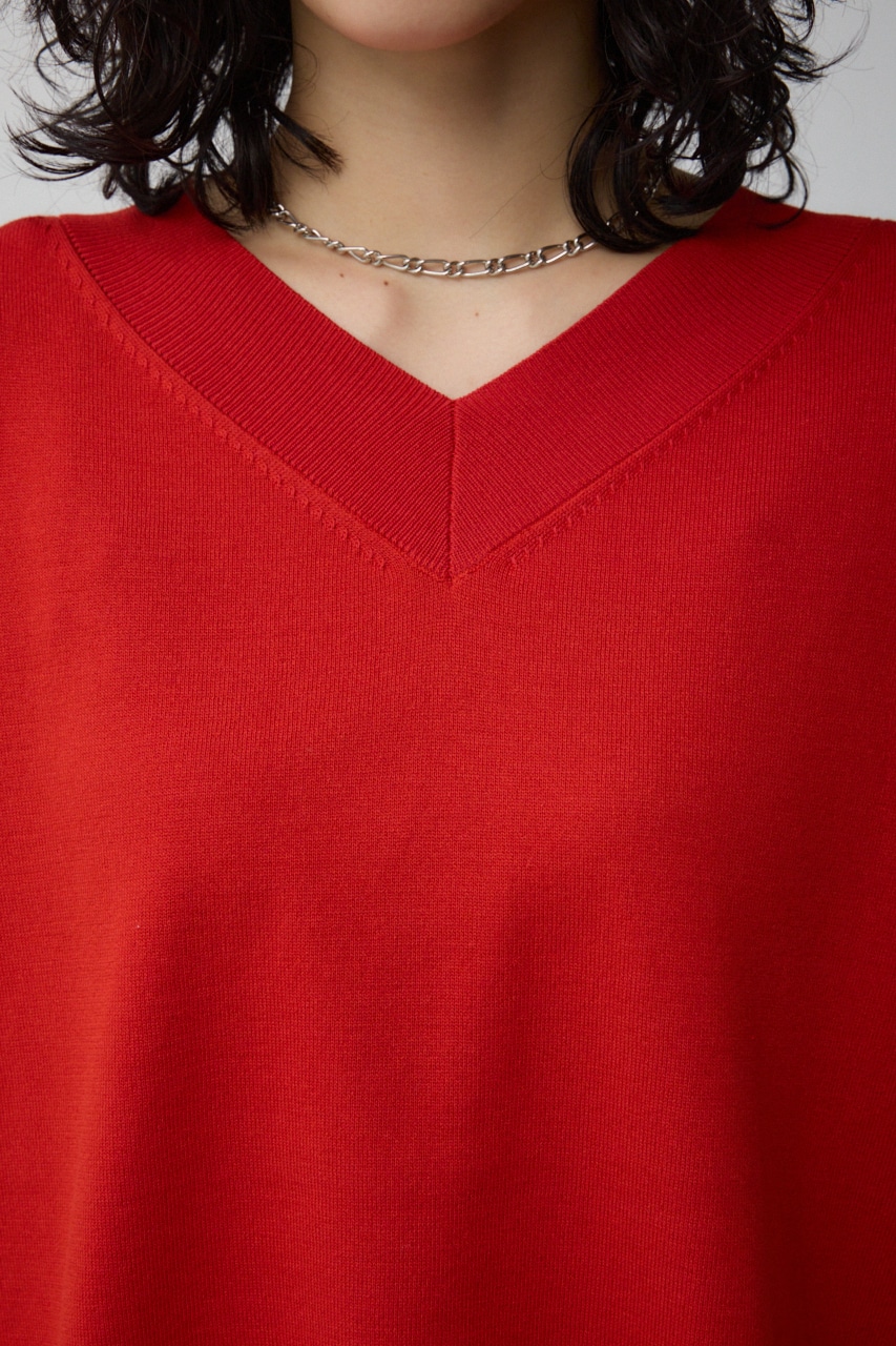 ワイドルーズニット RED FREE