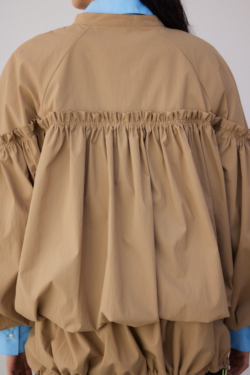 【PLUS】ボリュームギャザーバルーンブルゾン BEG FREE