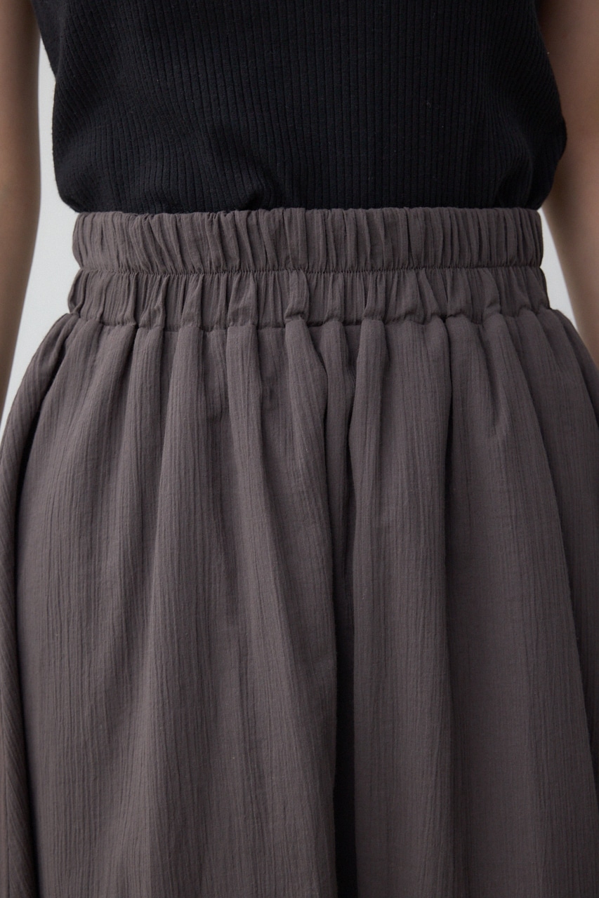 コットンボイルフレアスカート C.GRY FREE