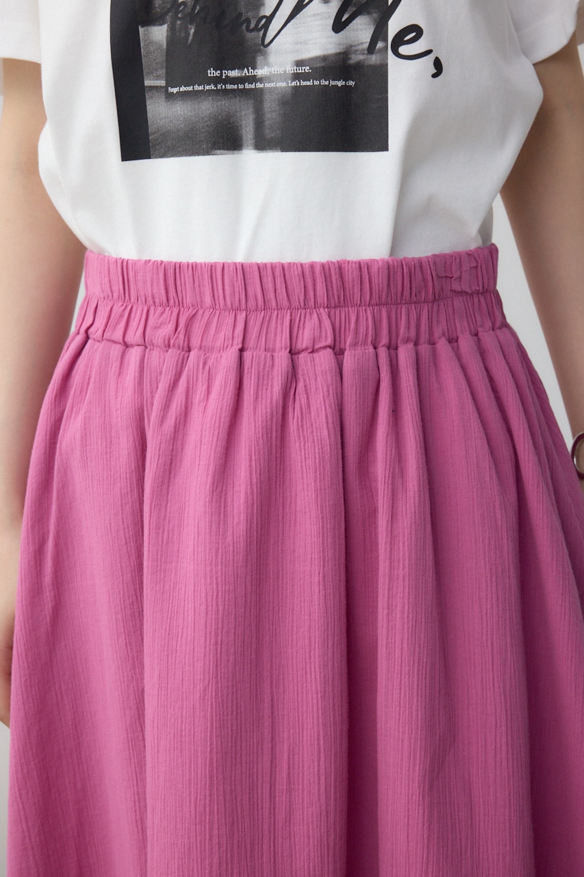 コットンボイルフレアスカート PNK FREE