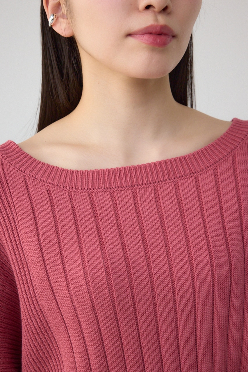 2WAYショルダーボタンニット PNK FREE