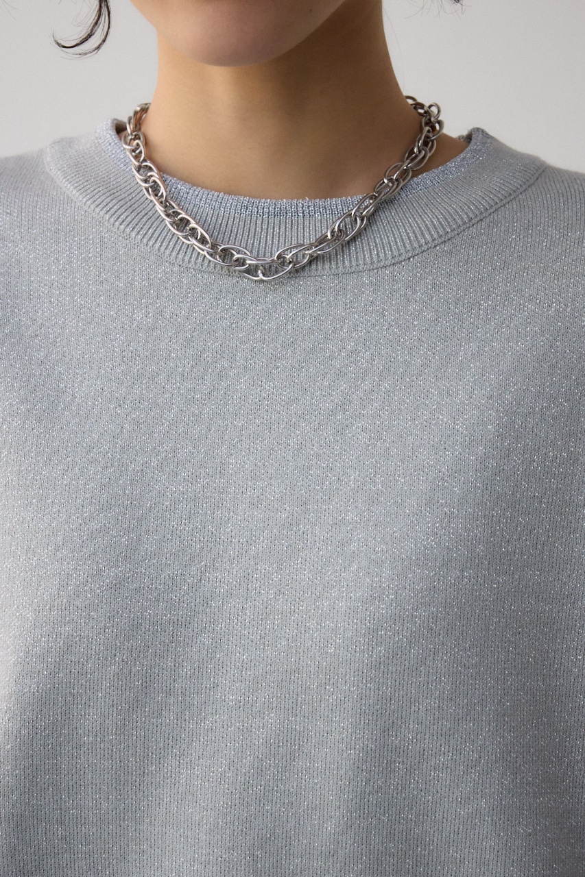 スウェットライクジャガードニット GRY FREE