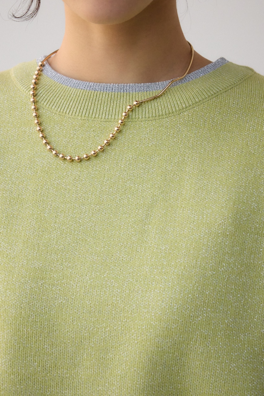 スウェットライクジャガードニット LIME FREE