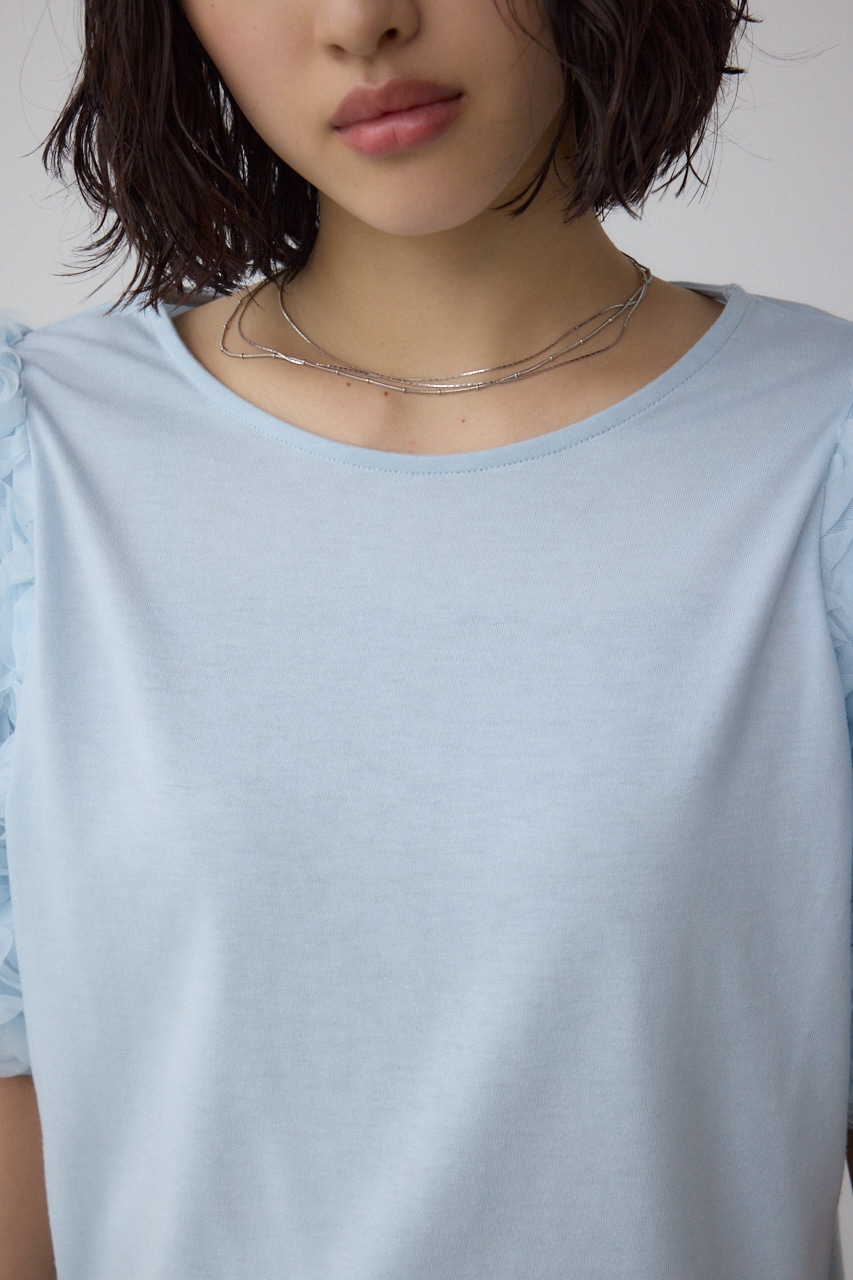 AZUL BY MOUSSY | ソデチュールトップス (Tシャツ・カットソー(半袖