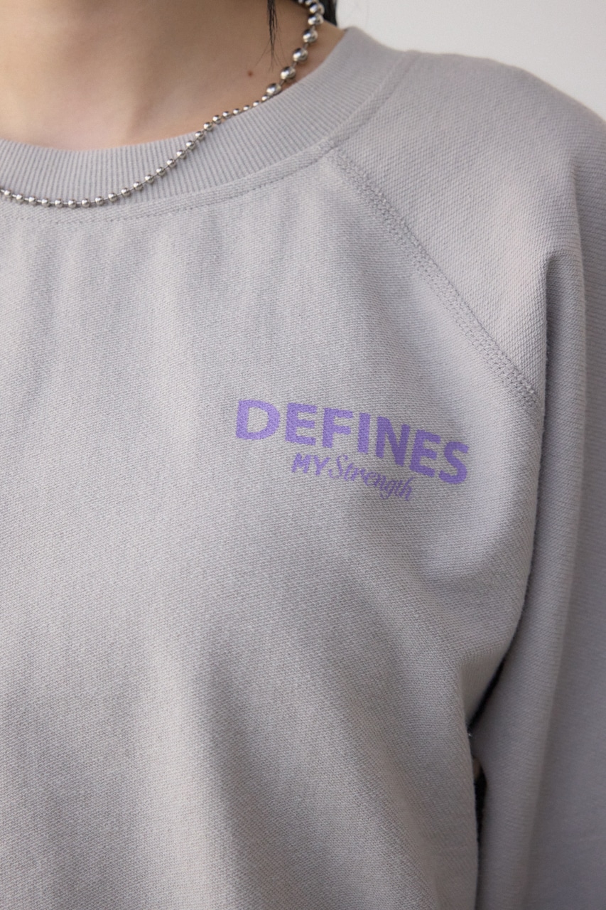 ミニウラケプリントトップス L/GRY FREE