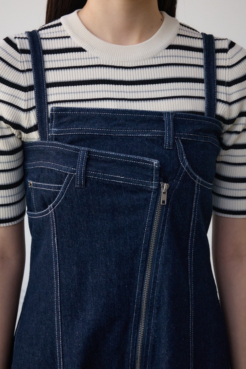 AZUL DENIM ダブルウエストキャミワンピース One Wash M