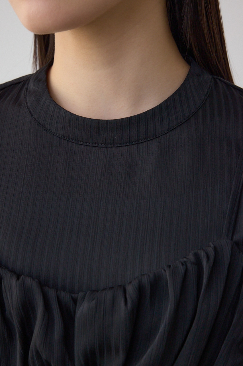 バルーンビスチェレイヤードセットブラウス BLK FREE