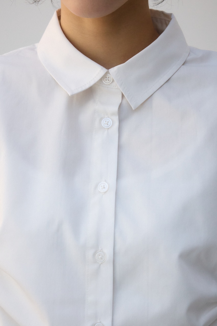 フロントギャザーシャツ O/WHT FREE