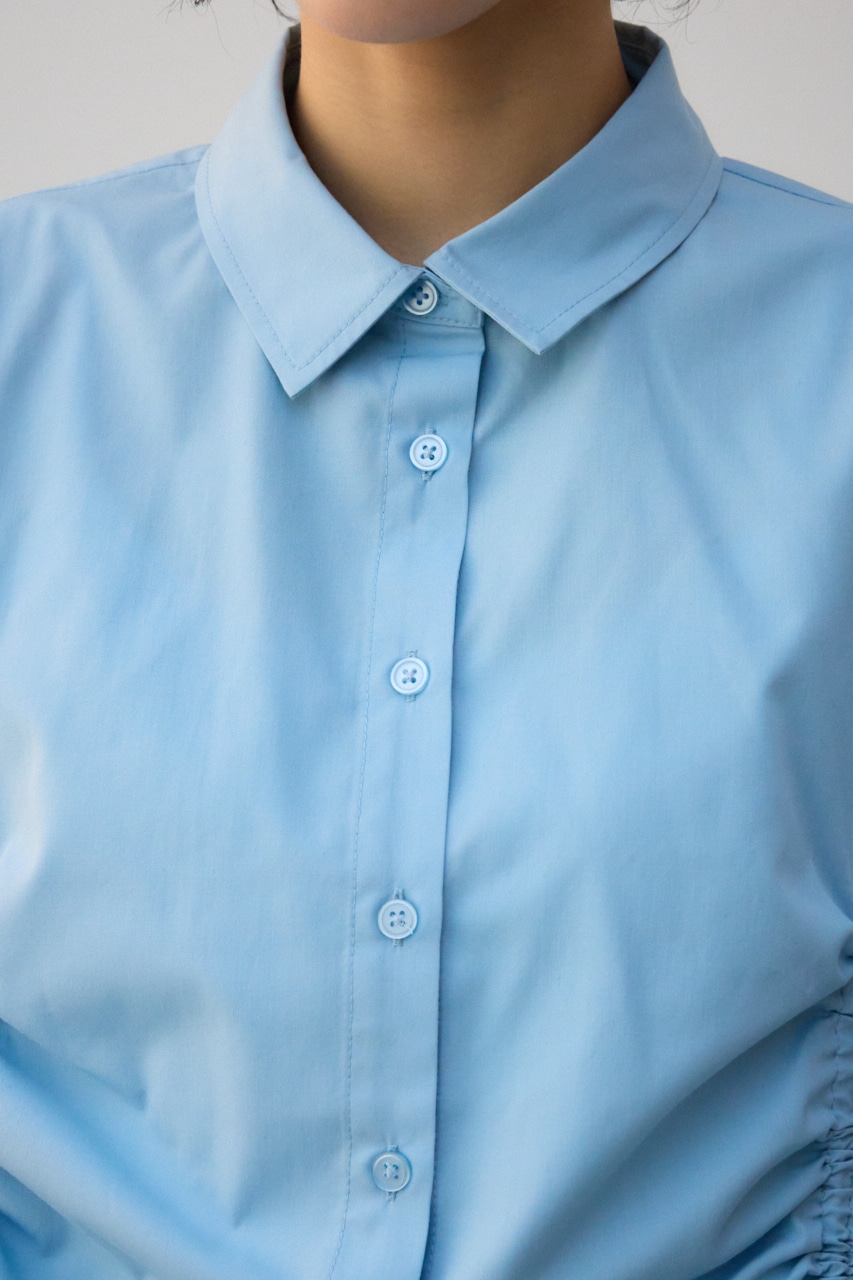 フロントギャザーシャツ SAX FREE