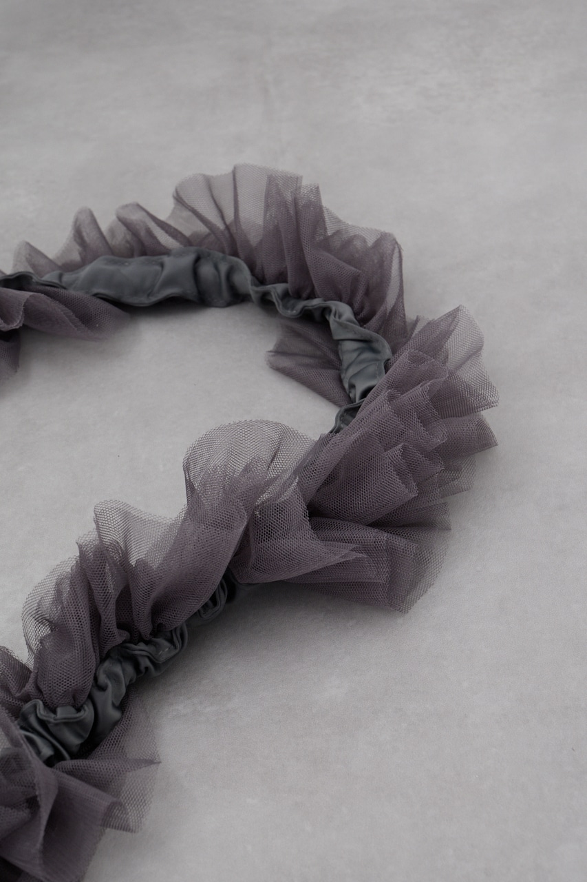 チュールフリルショルダーバッグ GRY FREE