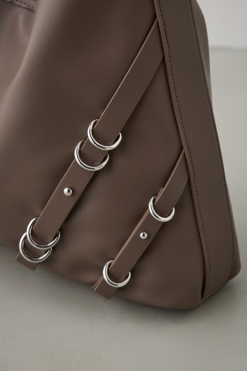 ナローベルトデザイントートバッグ BRN FREE