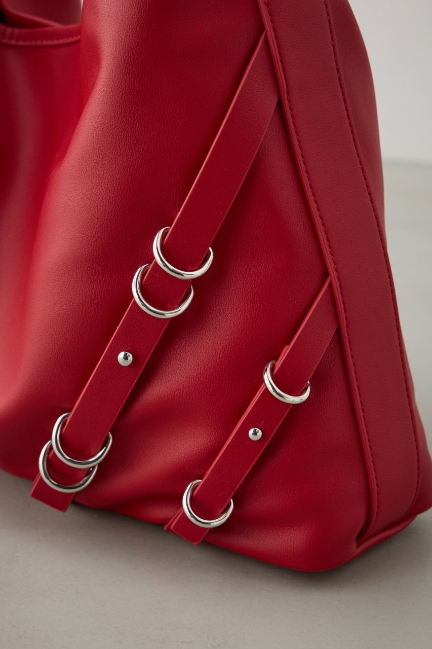 ナローベルトデザイントートバッグ RED FREE