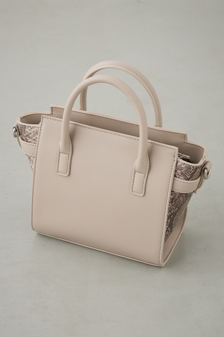 ベルトデザイントラペイズドバッグ L/BEG FREE