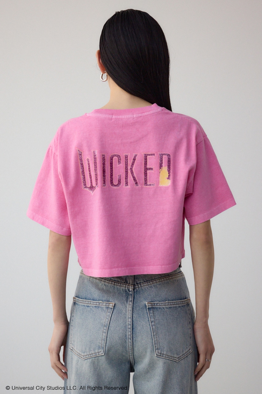 【WICKED×AZUL】ピグメントバックロゴT PNK M