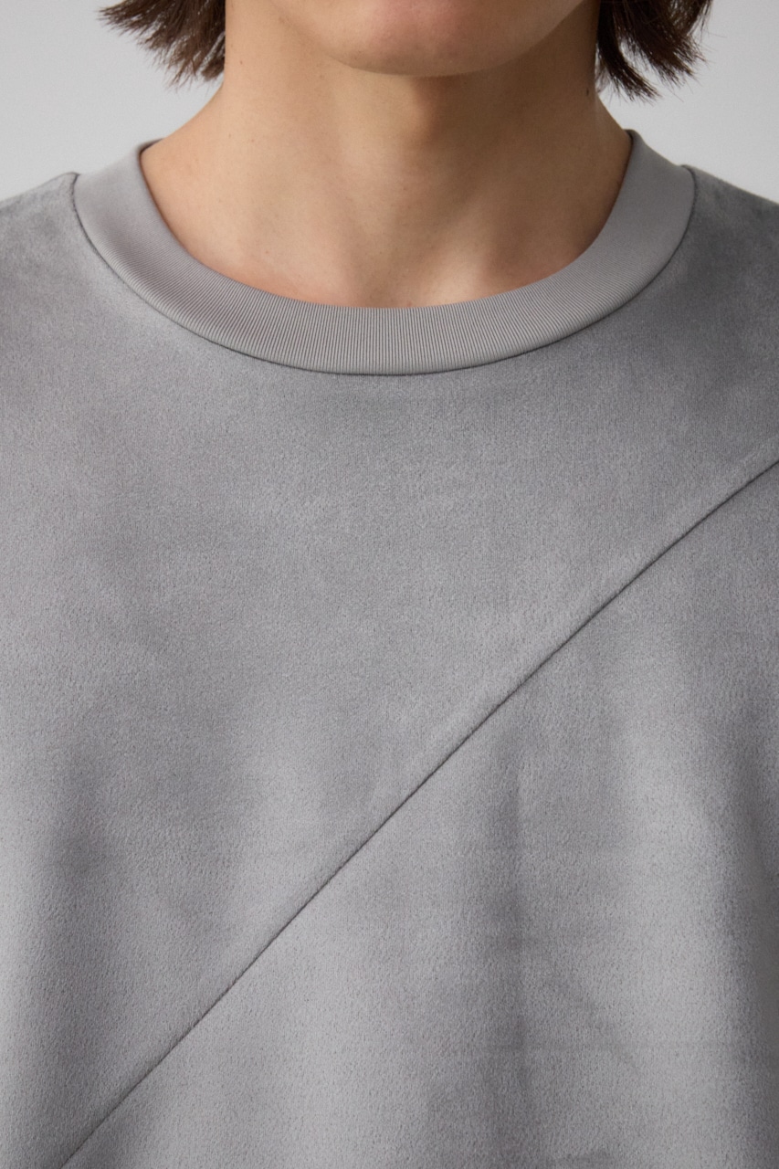 フェイクスウェード切替トップス GRY FREE