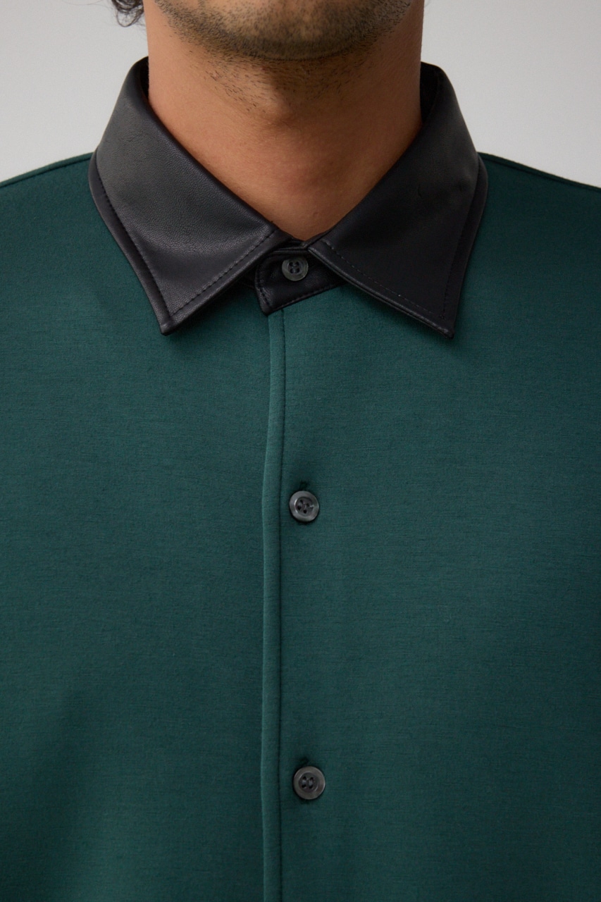 フェイクレザースウィッチングシャツ 柄KHA FREE