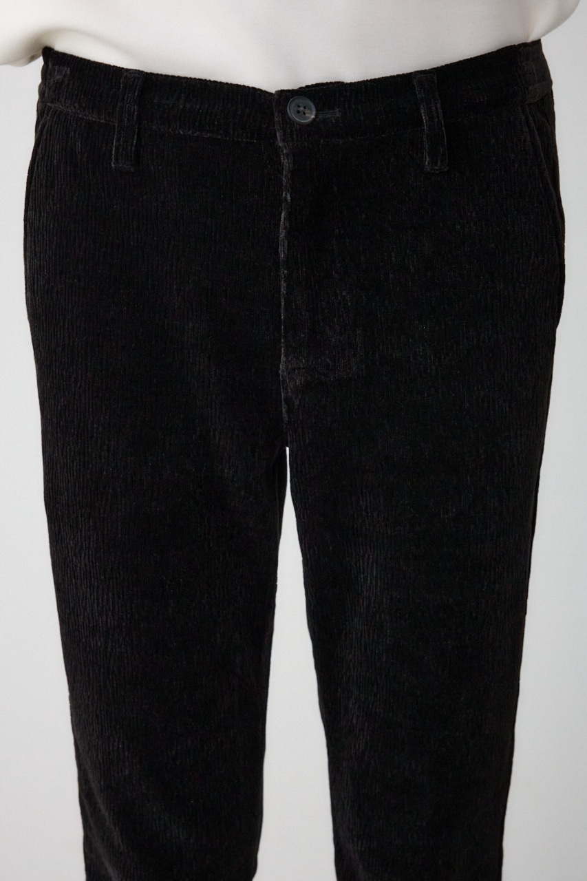 ベロアコーデュロイステイサムパンツ BLK M