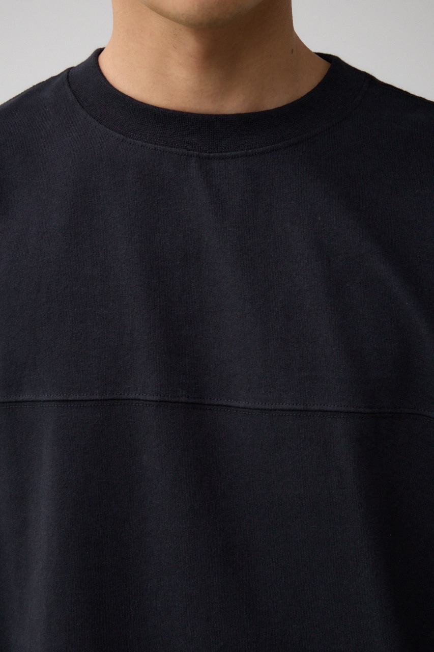ラウンドヘムビッグTシャツ BLK FREE