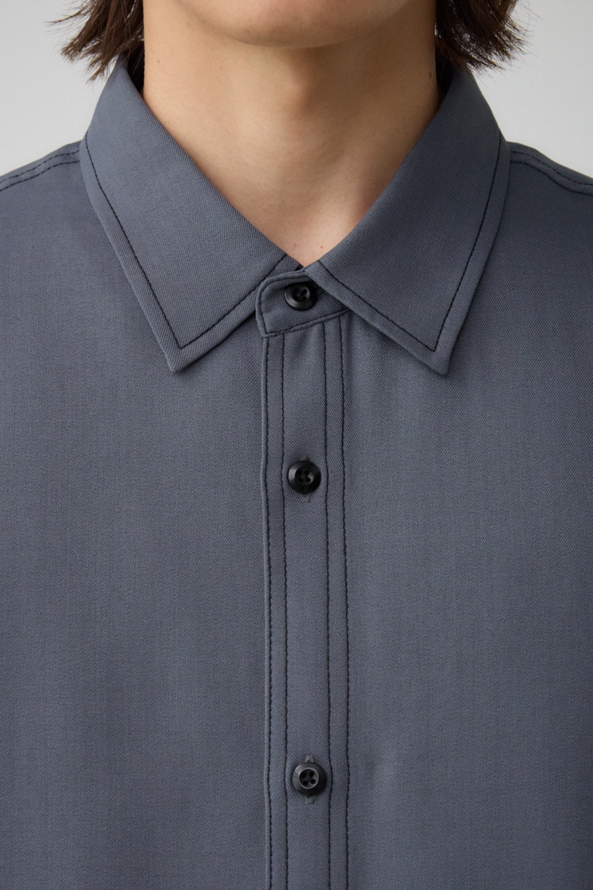 アウトステッチオーバーシャツ GRY FREE