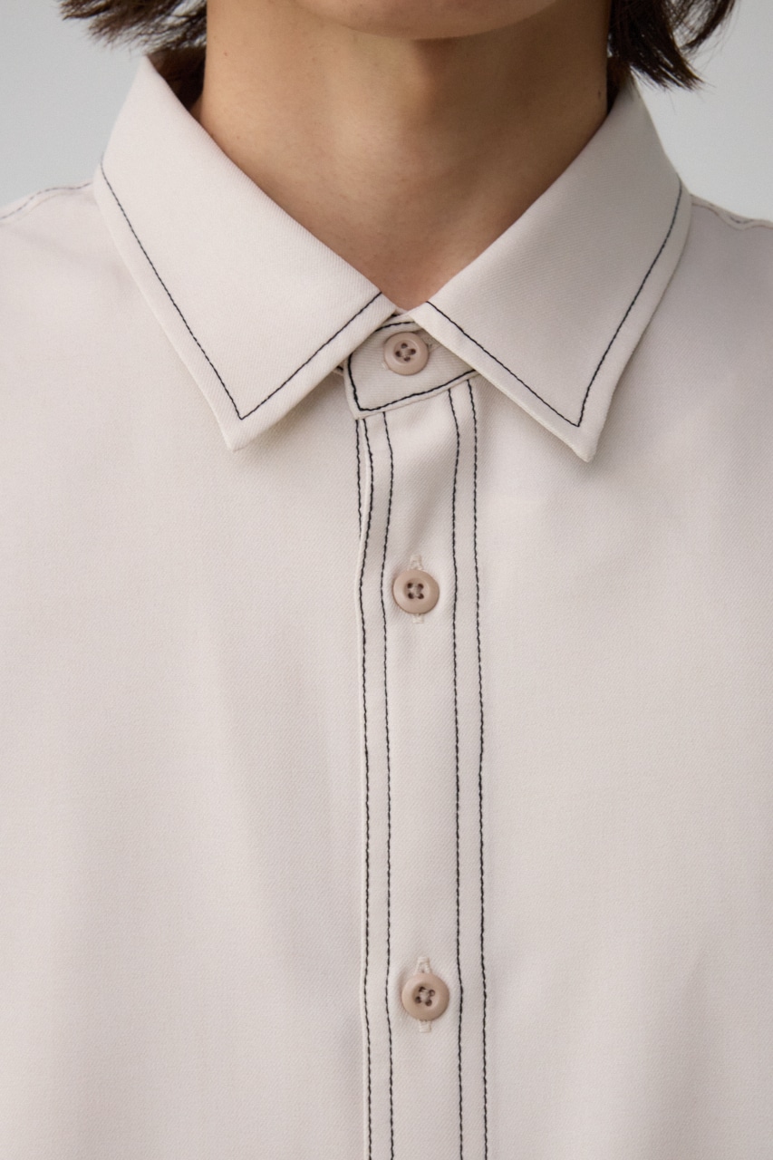 アウトステッチオーバーシャツ O/WHT FREE