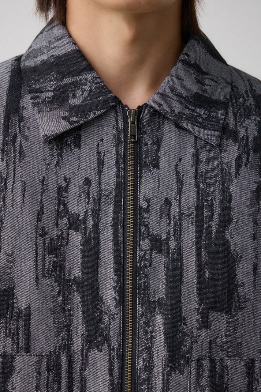 ジャガードジップシャウター 柄GRY FREE