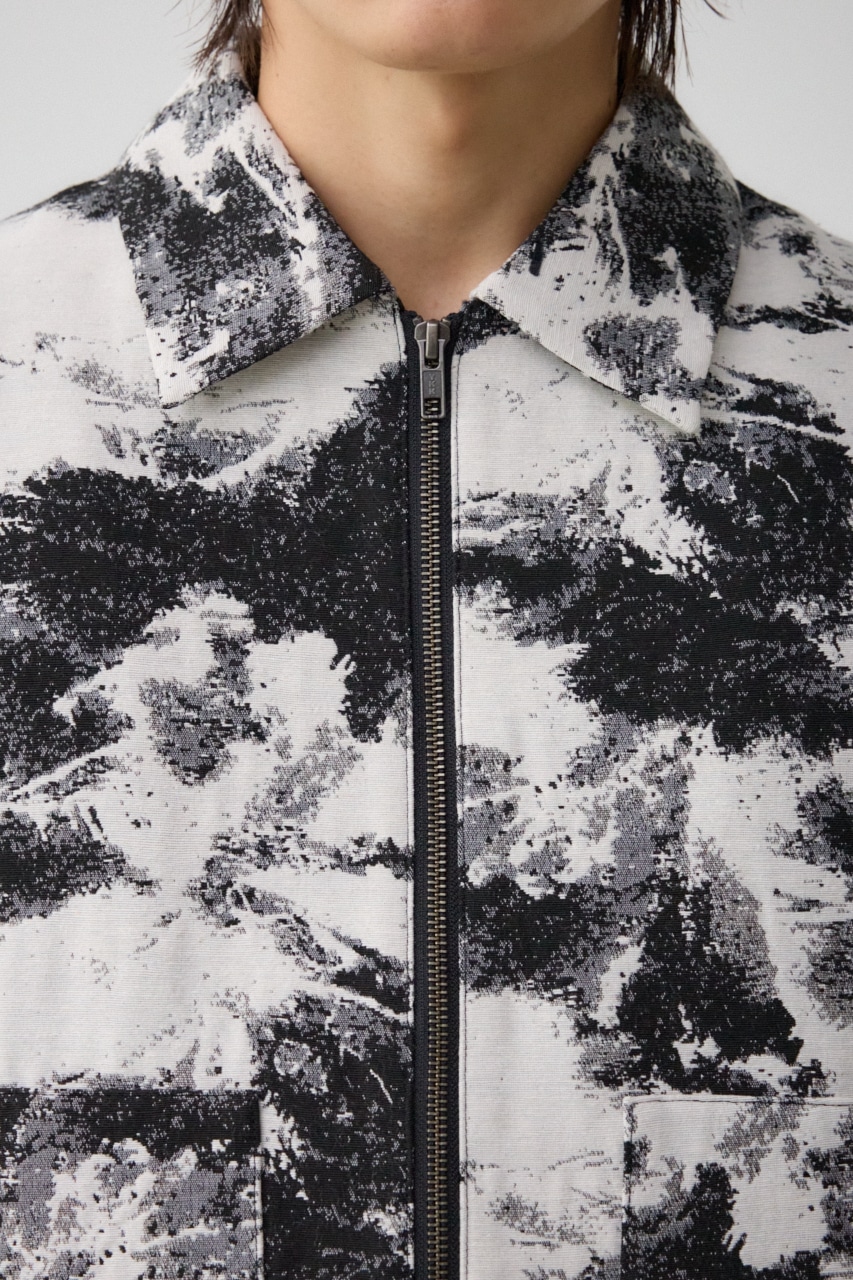 ジャガードジップシャウター 柄WHT FREE