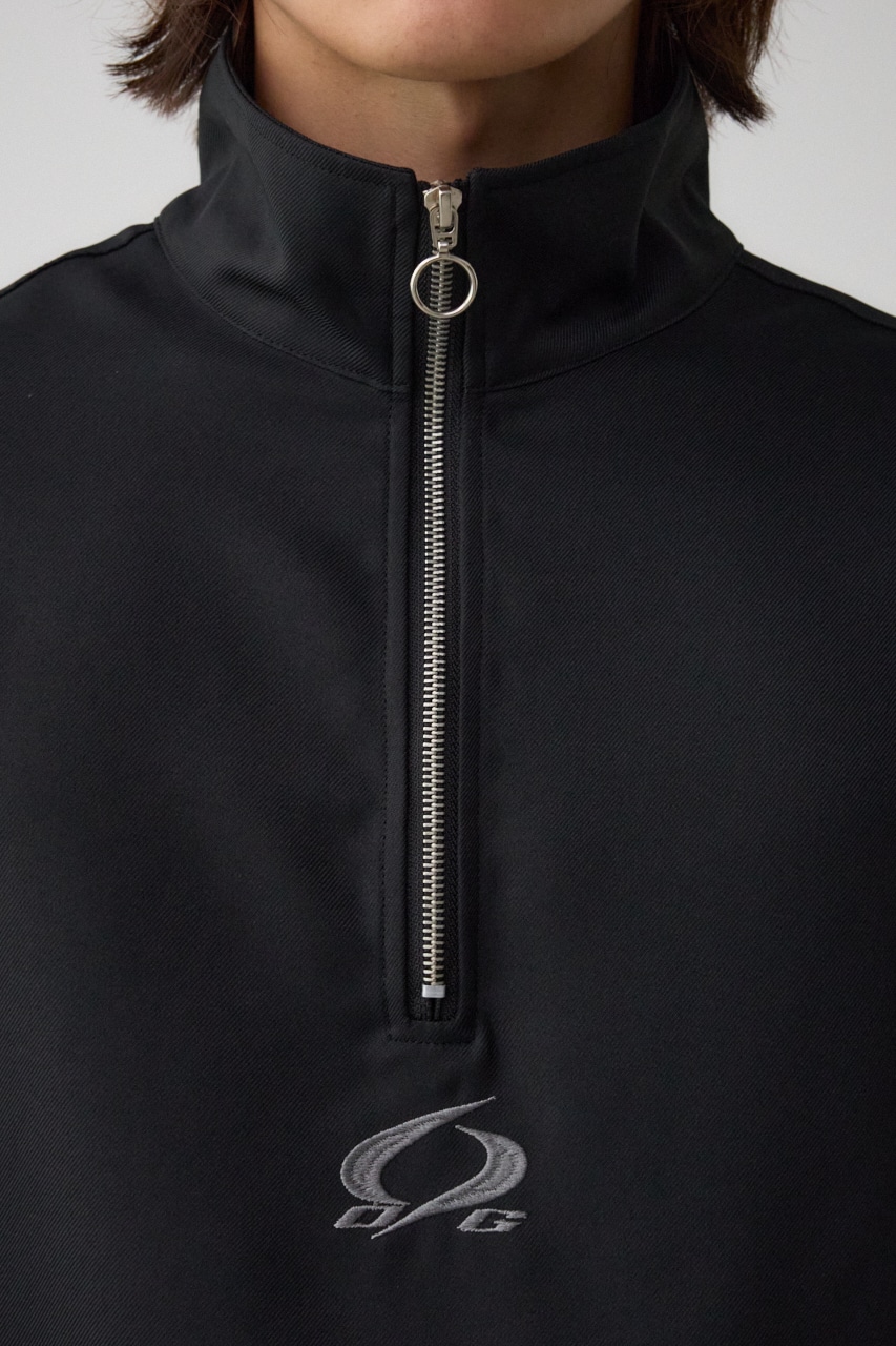 ツイルスタンドハーフジッププルオーバー BLK FREE