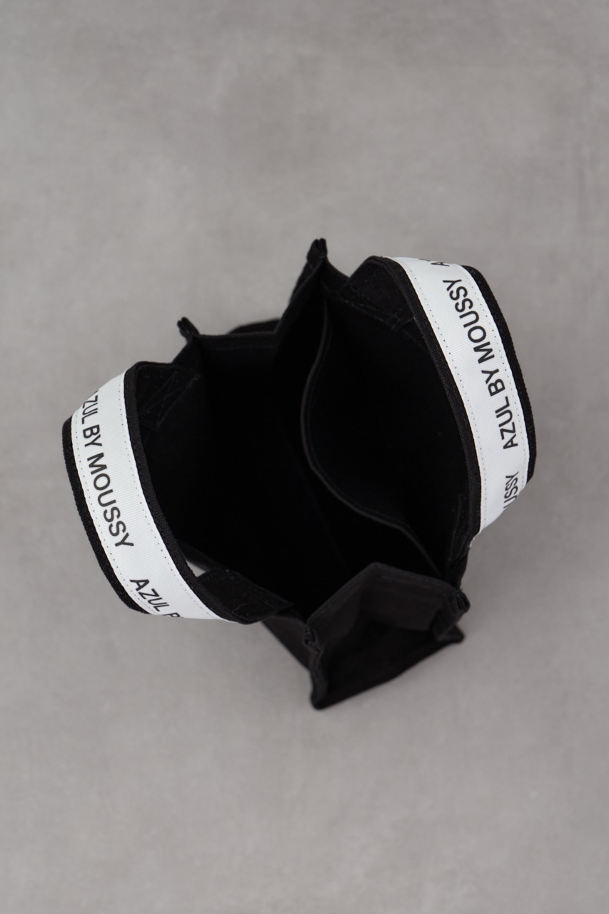 キャンバスロゴテープミニバッグ BLK FREE