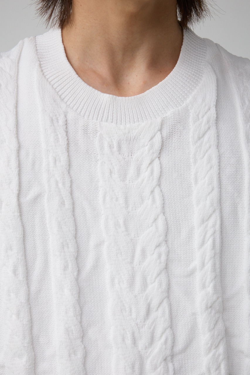 スウィッチングコンビネーションニット L/GRY FREE