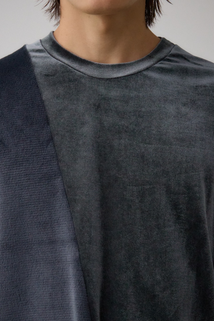 ファーパイルベロアドッキングトップス GRY FREE