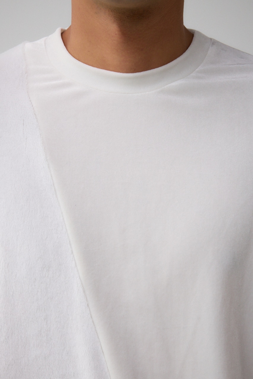 ファーパイルベロアドッキングトップス O/WHT FREE