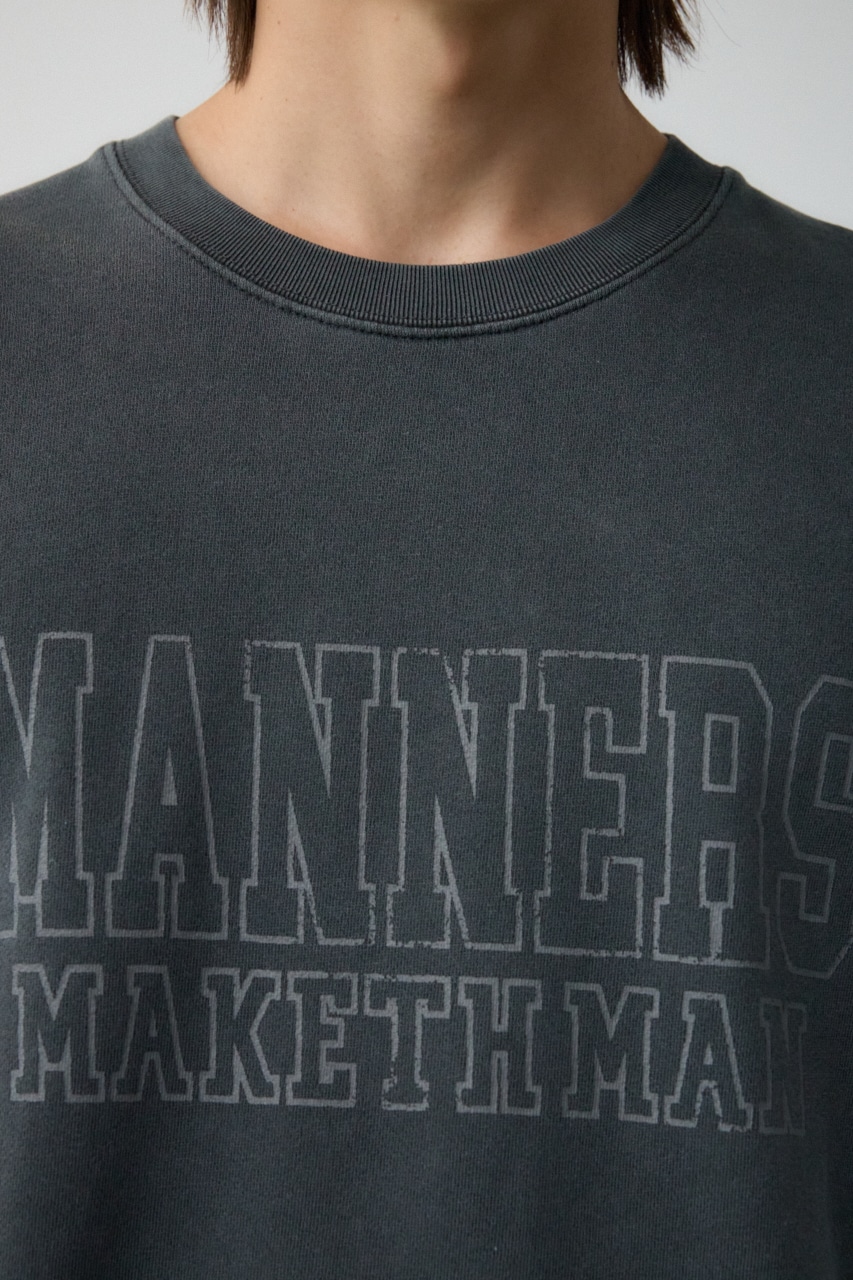 ピグメントクルーネックスウェット L/BLK M