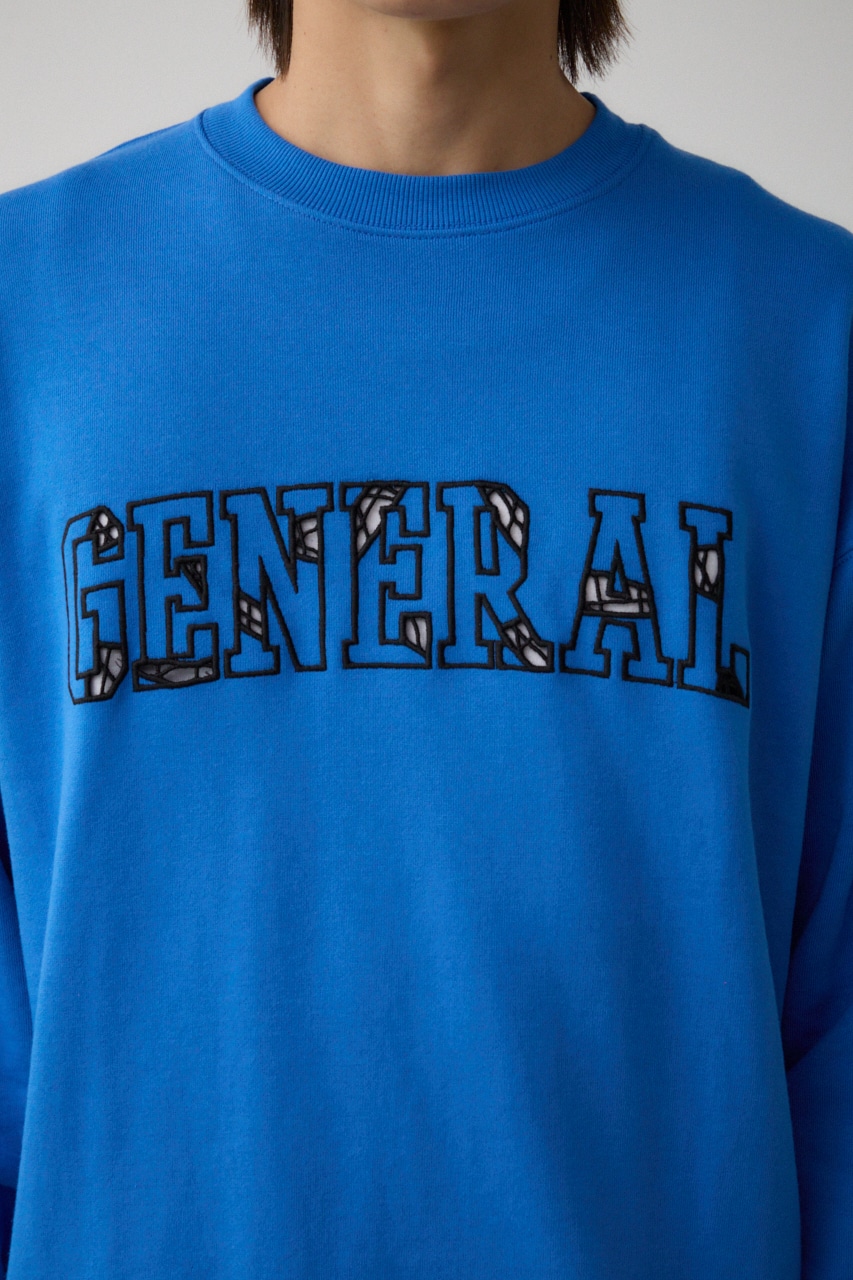 GENERALシアーロゴスウェット BLU FREE