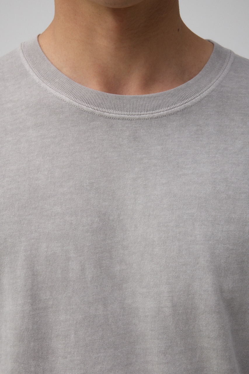 ピグメントサイドスリットTEE L/GRY M