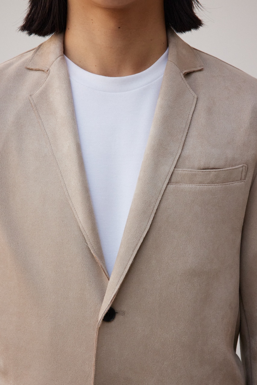 プリマベーラフェイクスウェードジャケット BEG M