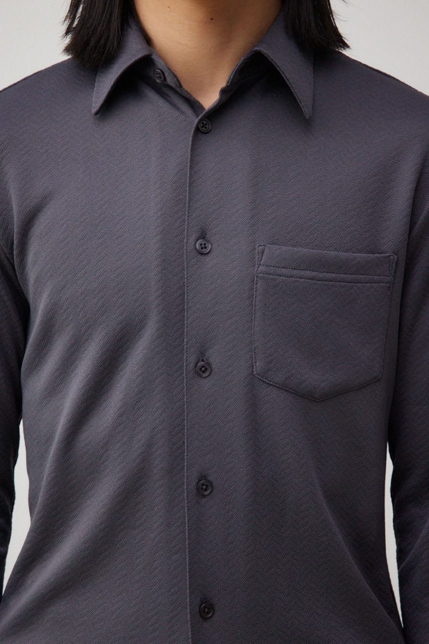 スリムストレッチタイトシャツ L/BLK M