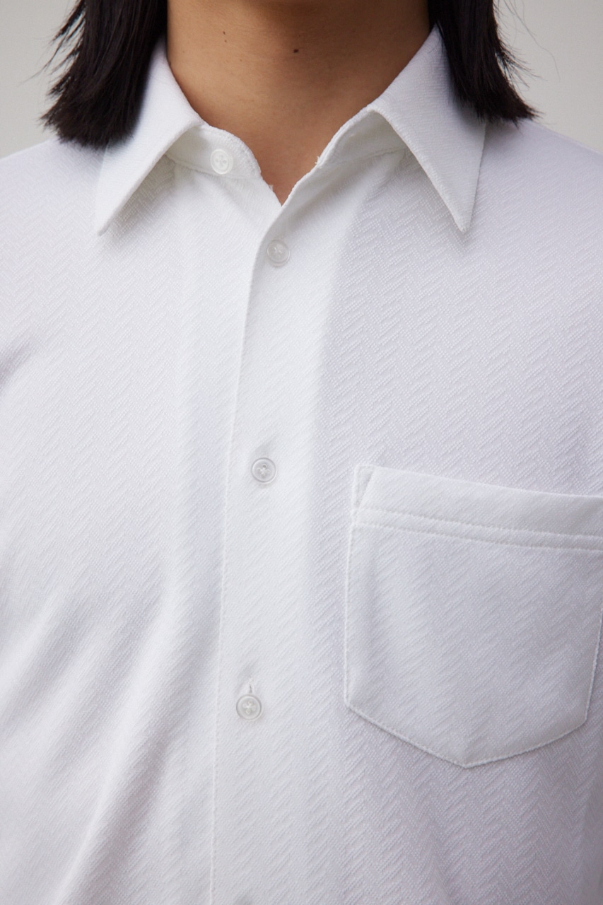 スリムストレッチタイトシャツ WHT L