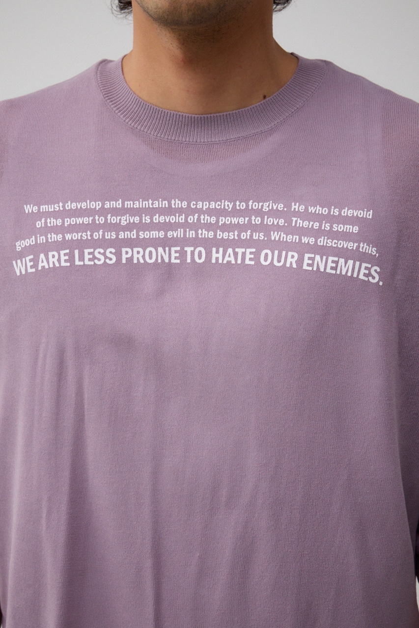 サマーニットグラフィックトップス L/PUR FREE