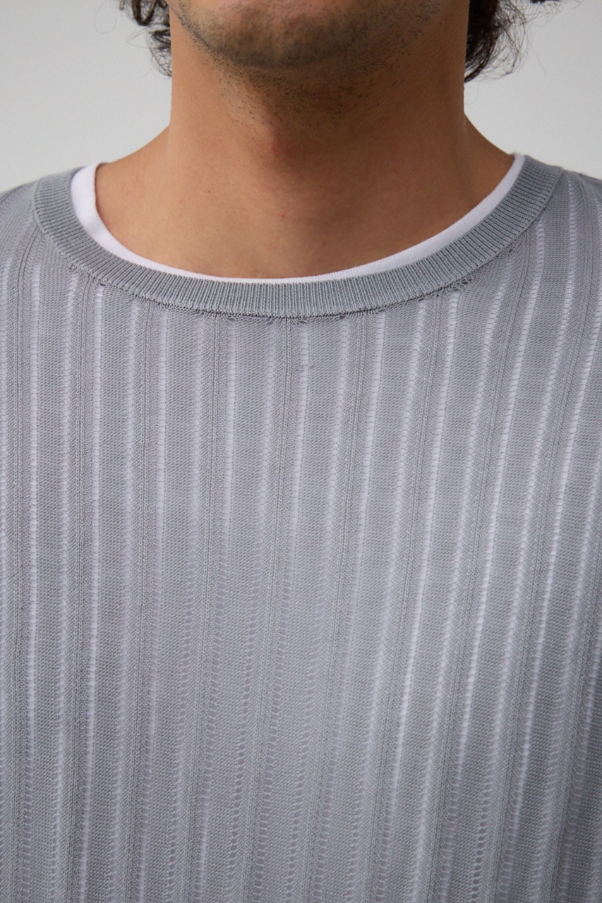 クロシェニットベスト GRY FREE