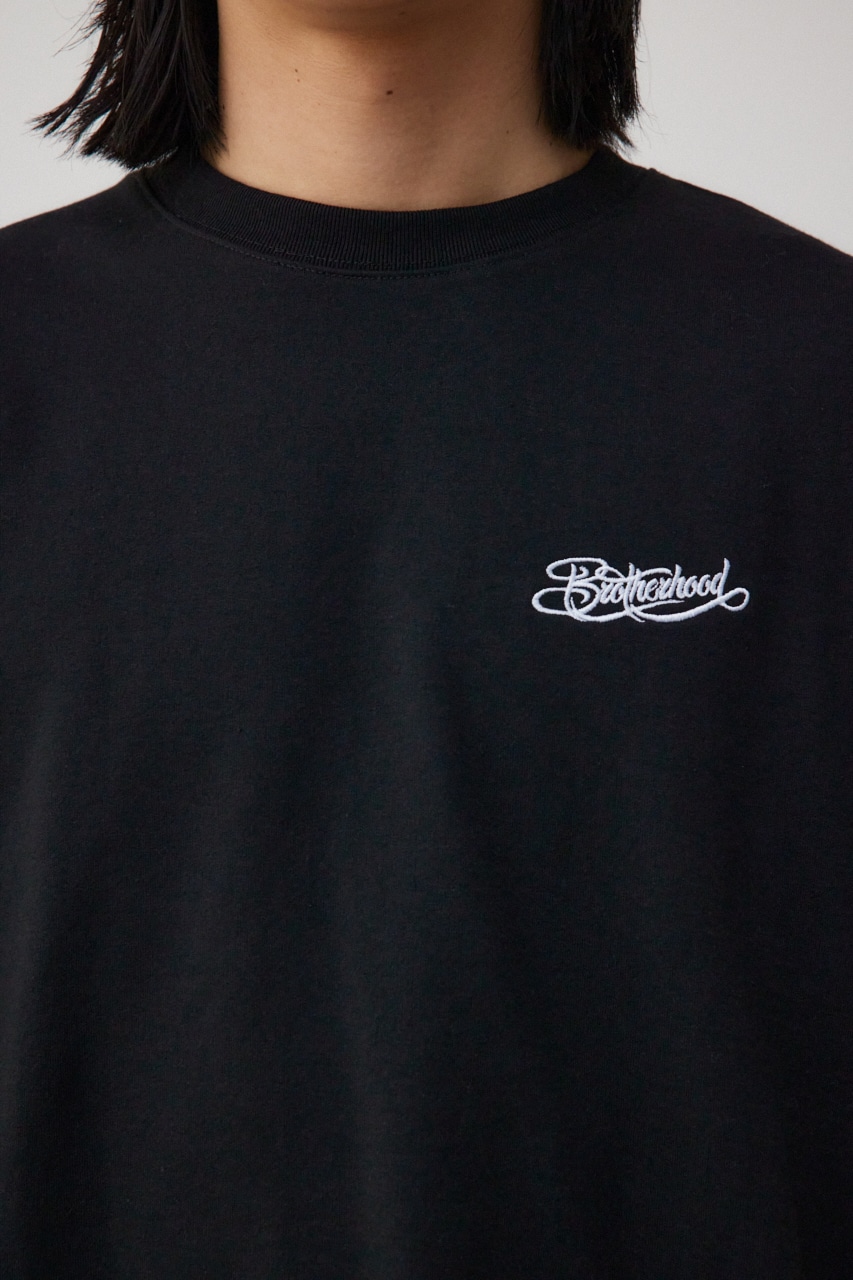 バックサガラ刺繍ロンT BLK FREE