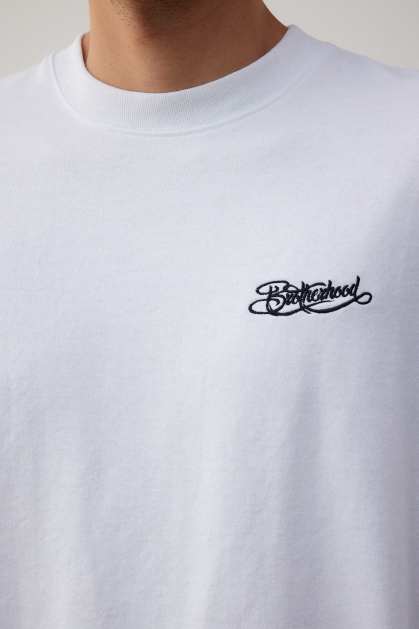 バックサガラ刺繍ロンT WHT FREE