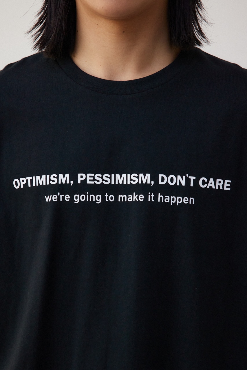 フロントロゴベーシックプリントTEE BLK L