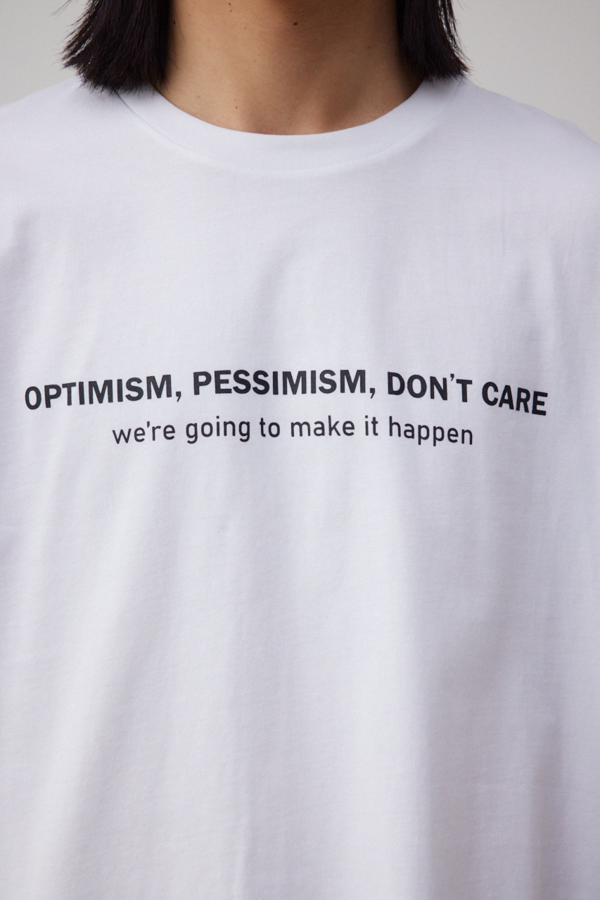 フロントロゴベーシックプリントTEE WHT L