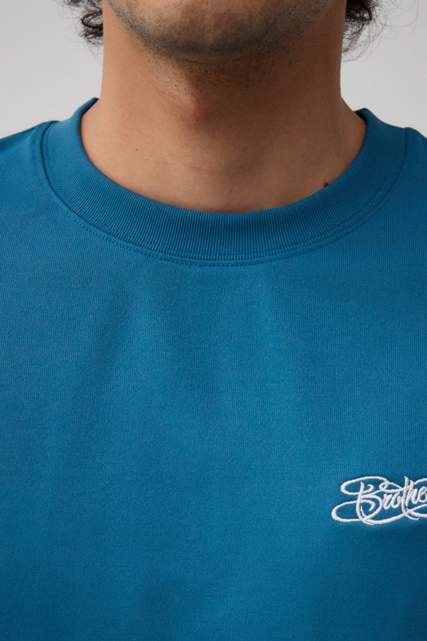 バックサガラ刺繍TEE BLU FREE